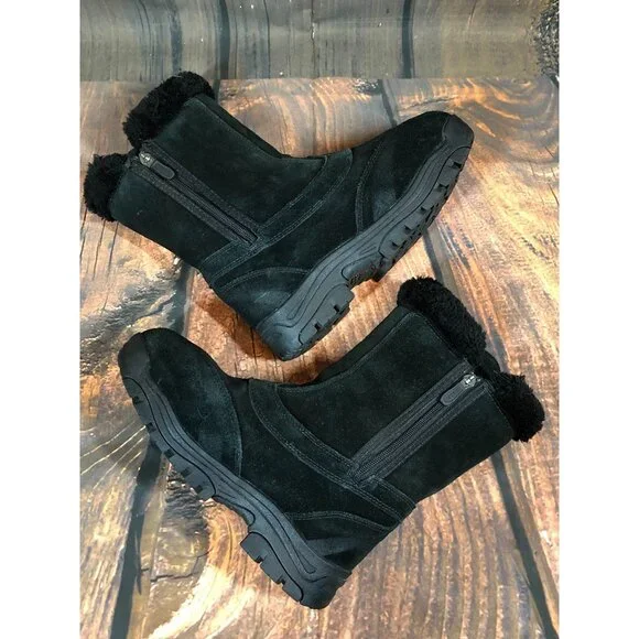 Sorel Waterfall Black Suede Thinsulate Winter Boots Womens 7 (i5g - Picture 6 of 11